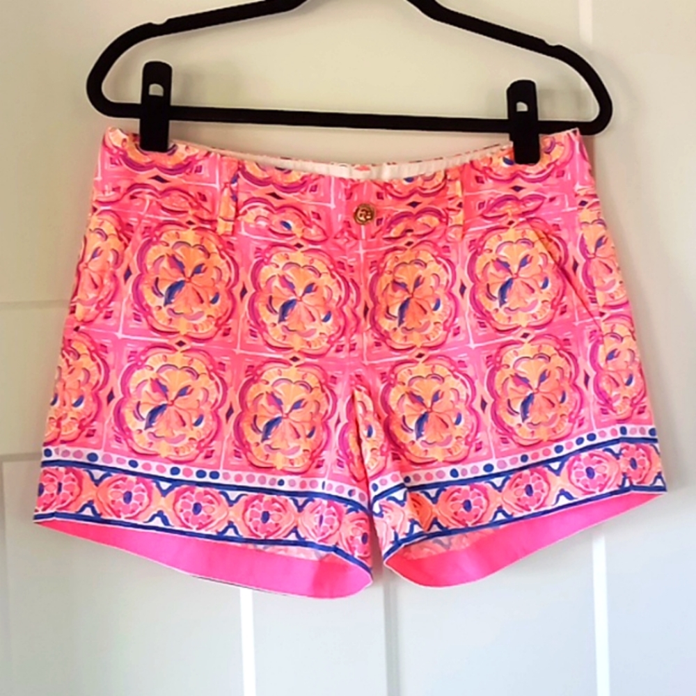NWOT Lilly Pulitzer Callahan Shorts Pink/Orange/Blue Size 6